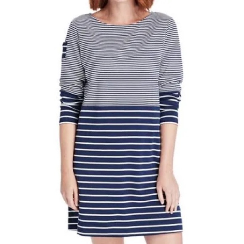 Vineyard Vines Classic Striped Long Sleeve Knit Dress Sz Medium